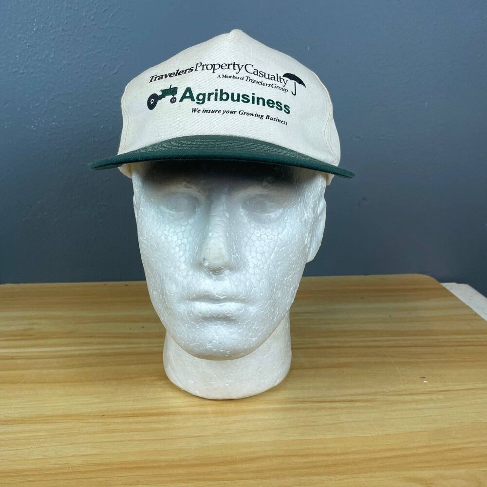 Barker Specialty Cap Unisex Beige Green Travelers Agribusiness Hat USA Outdoor